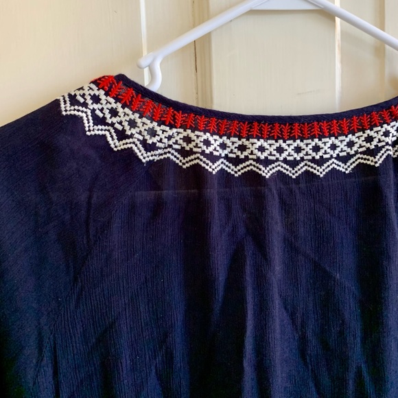 THML Anthropologie embroidered boho peasant top - Picture 13 of 14